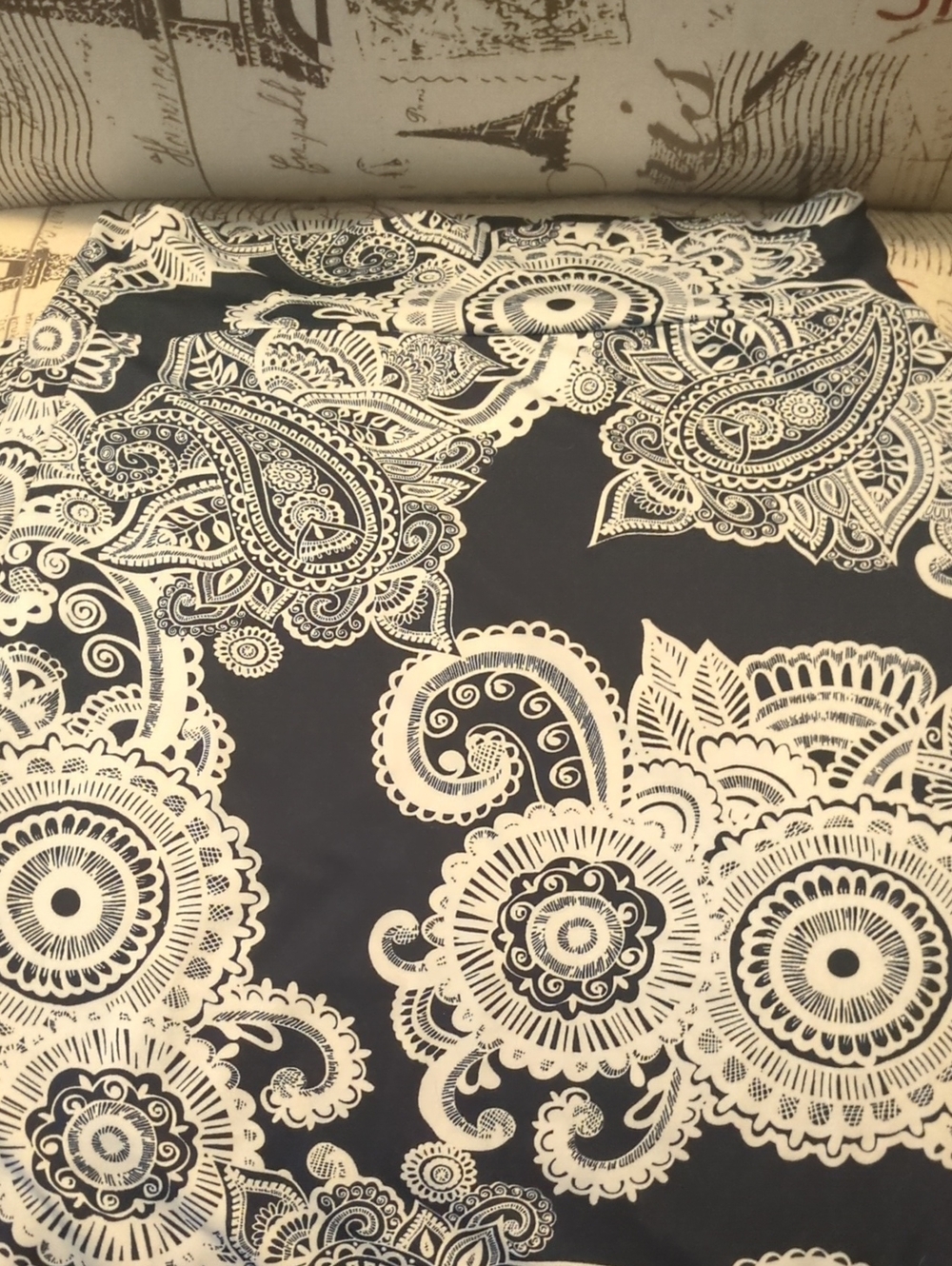 Cream Paisley Print Home Accent Fabric - Elegant Accent